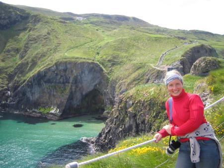 Auf der Carrick-a-Rede H&auml;ngebr&uuml;cke